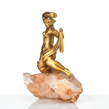 Thorwald Alef, skulptur, Firma Svenskt Tenn, förgyllt tenn, 1900-talets mitt.