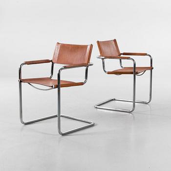 A PAIR OF ITALIAN LINA VEAM ARMCHAIRS, 1970/80's.