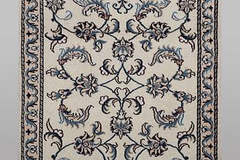 A runner carpet, Nain, part silk, ca 192 x 80 cm.