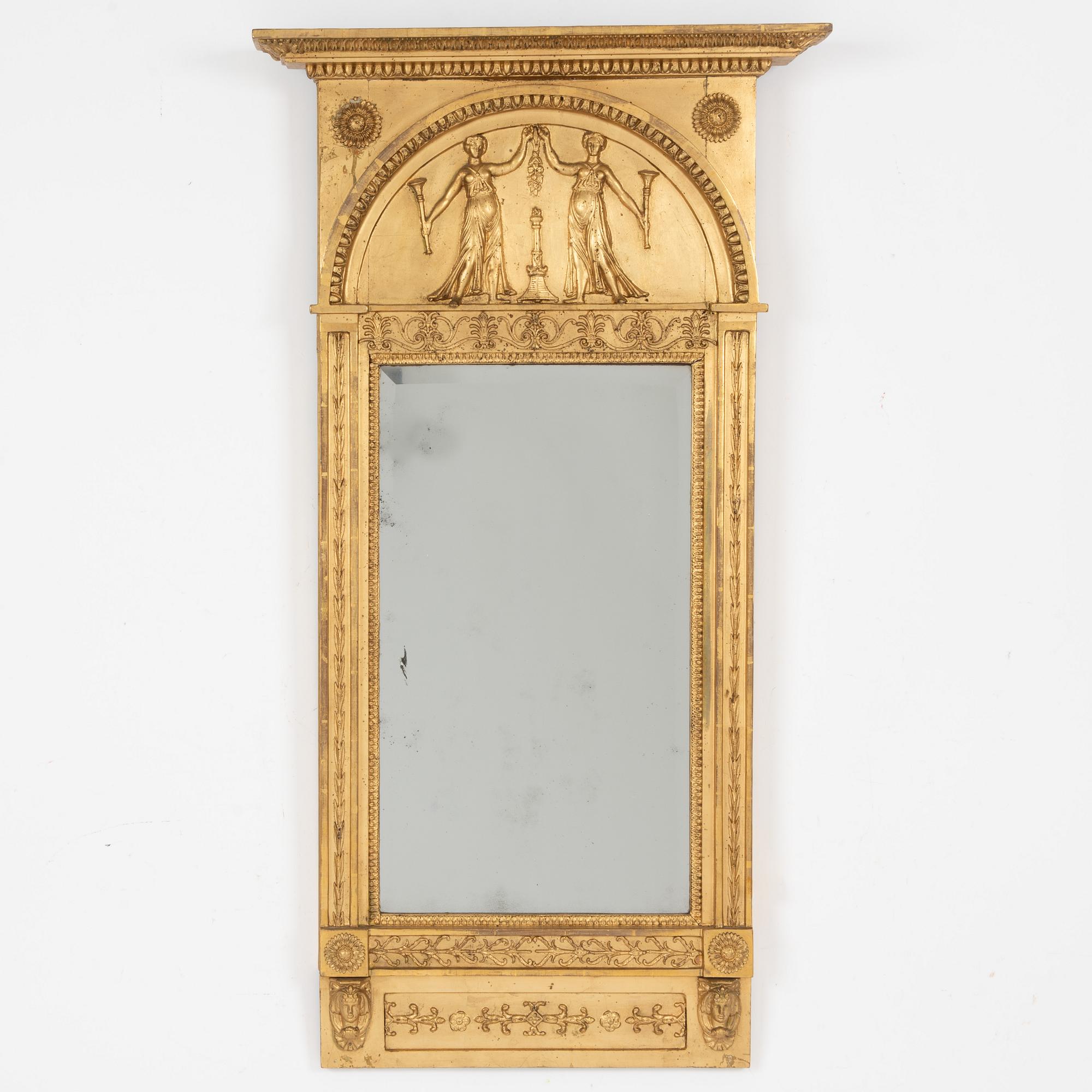 Mirror, late Gustavian, circa 1800.