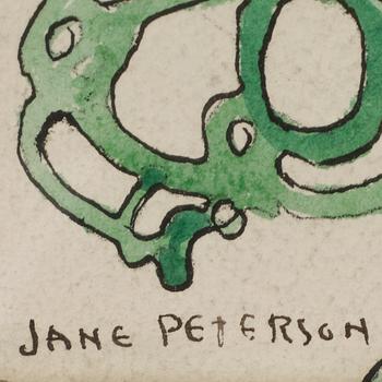 JANE PETERSON, gouache, signerad.