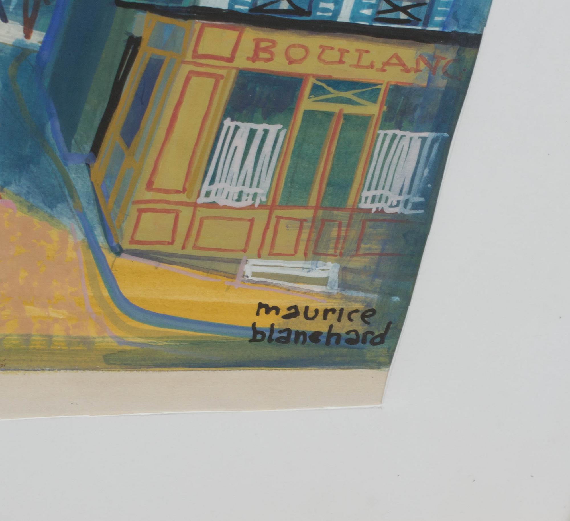 MAURICE BLANCHARD, gouache, signerad.