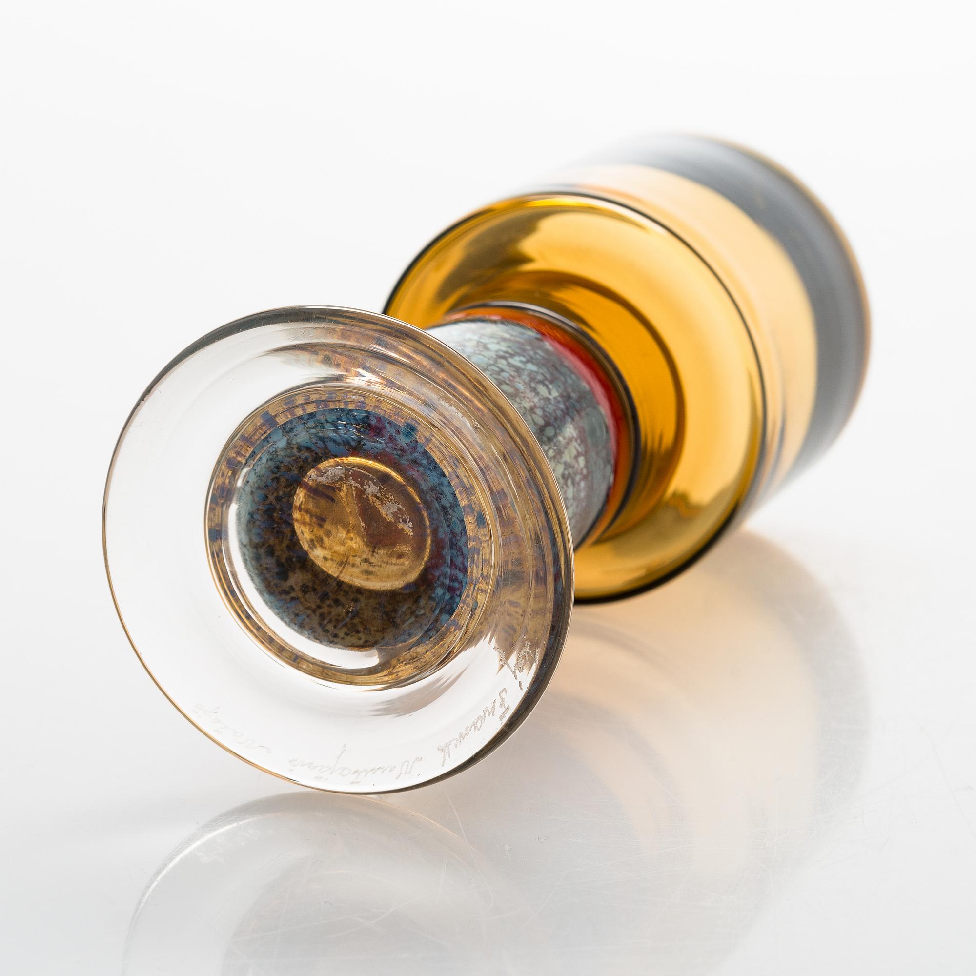 Kaj Franck, Glass goblet, signed Kaj Franck Nuutajärvi Notsjö.