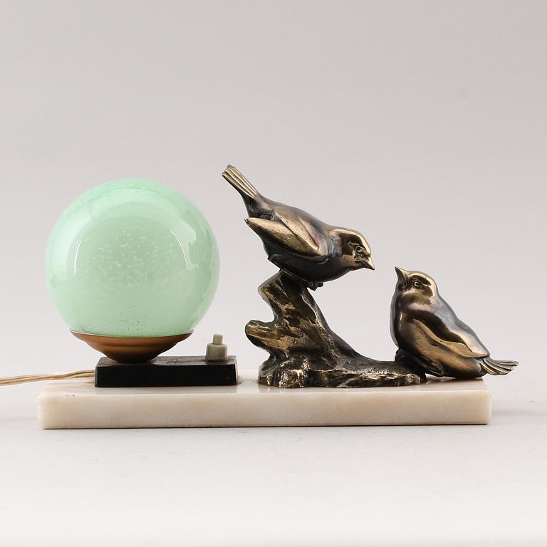 BORDSLAMPA, art déco, 1920-/30-tal.