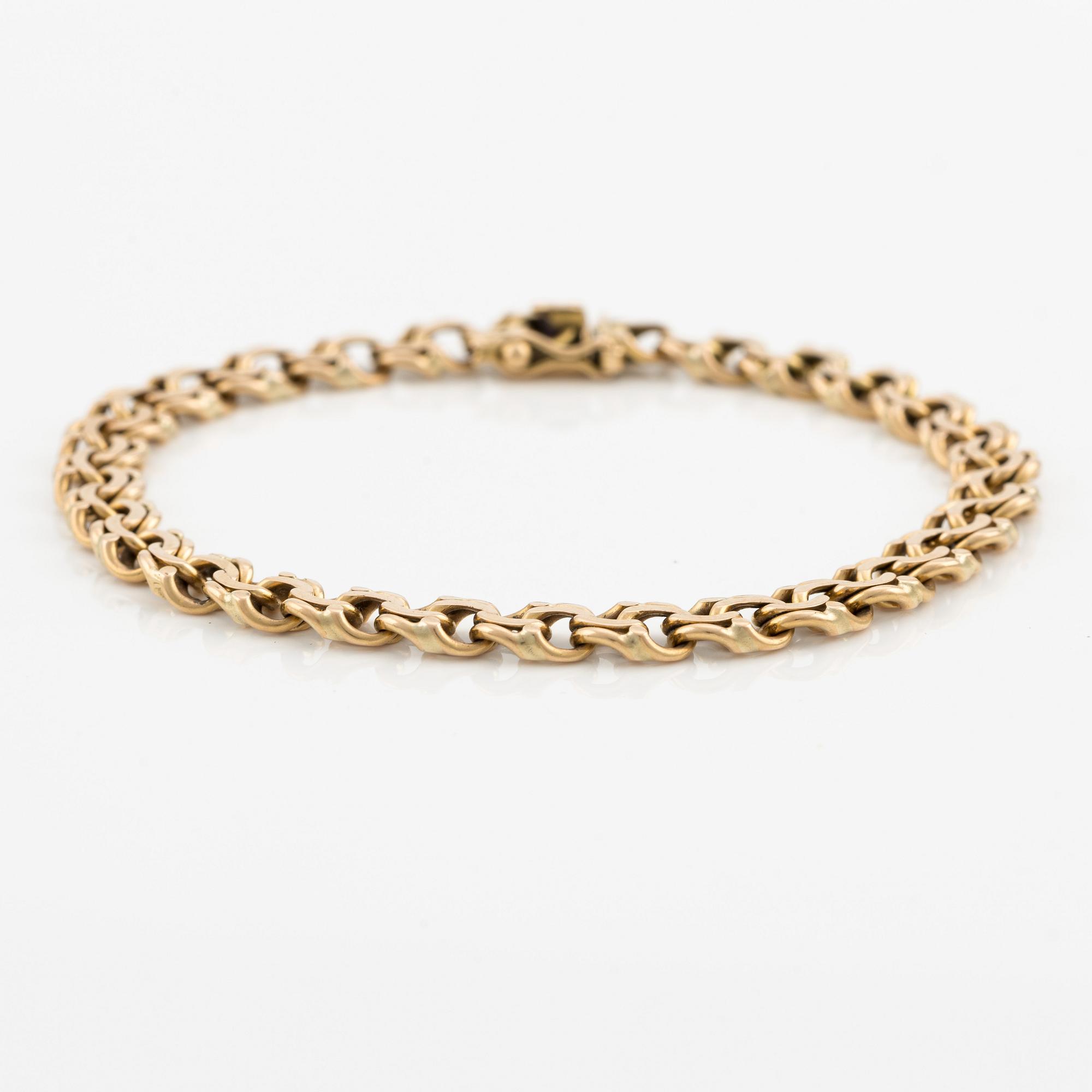 Bracelet, 18K gold, Bismarck link.
