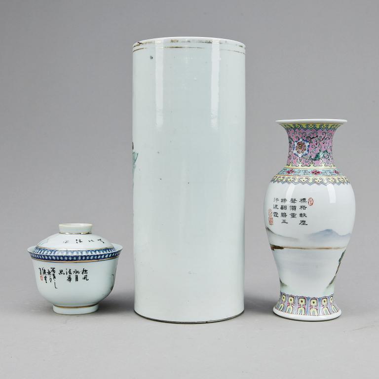 PARTI PORSLIN, 3 delar, Kina, 1900-tal.