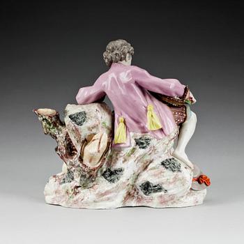 FIGURGRUPP, porslin. Meissenliknande märke, 1800-tal.