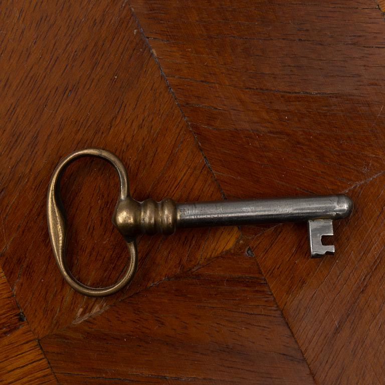 A Swedish rococo parquetry secretaire, Stockholm, later part 18th century.
