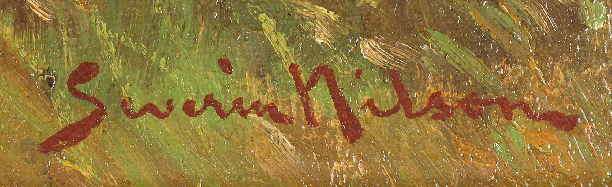 SEVERIN NILSON. Sign Severin Nilsson. Olja på pannå.