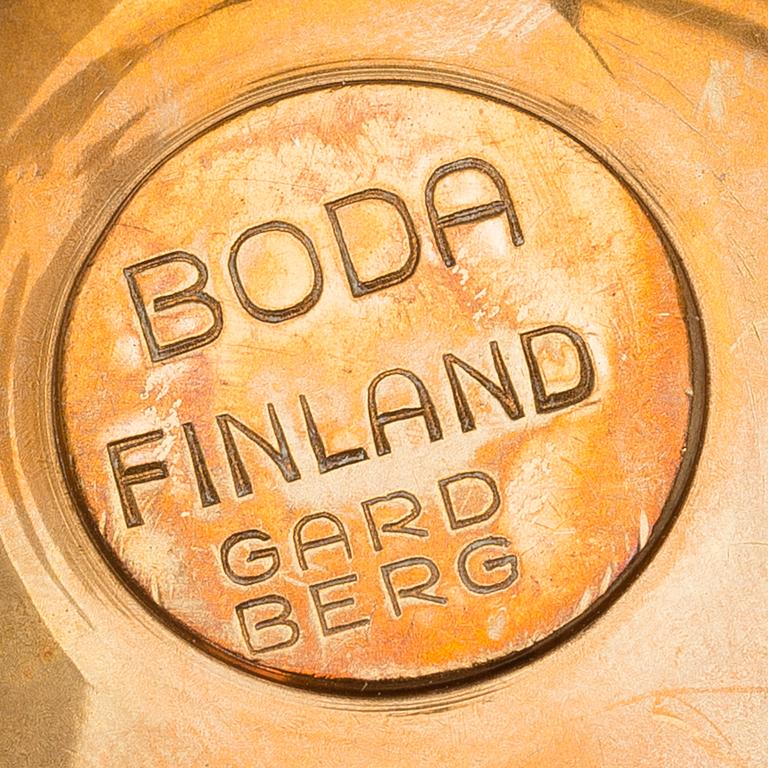 BERTEL GARDBERG, LJUSSTAKAR, 12 ST. Sign. Gardberg, Boda Finland. Björkboda bruk 1957.