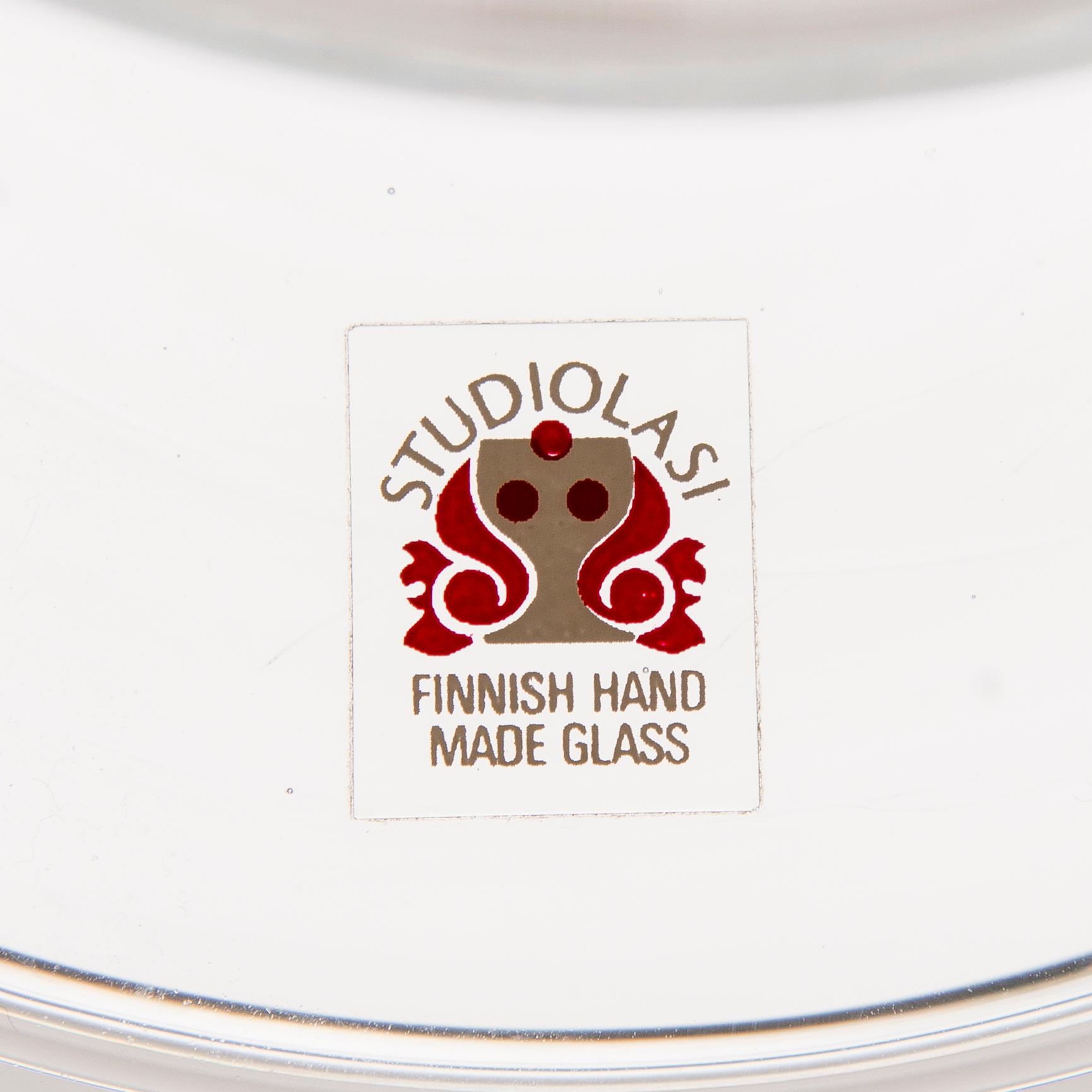 A 1970s Nanny Still 'Apollo 1960' glass lantern by Riihimäen Lasi