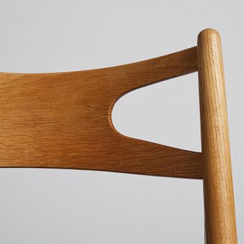 Hans J. Wegner, stolar, fyra stycken, "Savbukkestolen", Carl Hansen & Son, Danmark, 1950-60-tal.