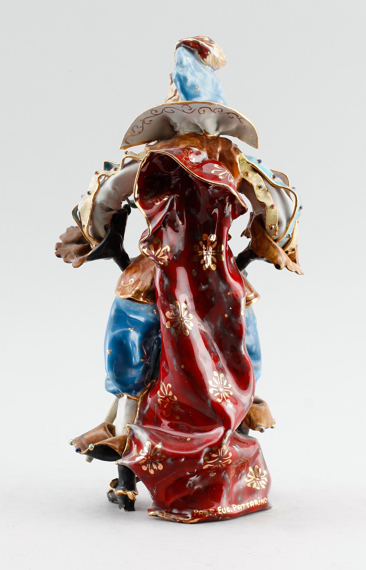 FIGUR, keramik, Eugene Pattarino, signerad.