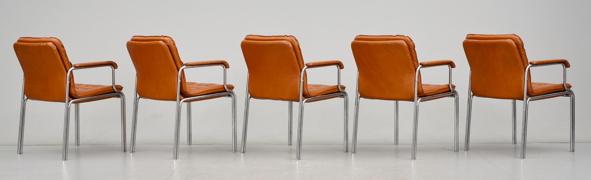 KARMSTOLAR, 5 st, Dan Ihreborn, Kinnarps, omkring 1990.