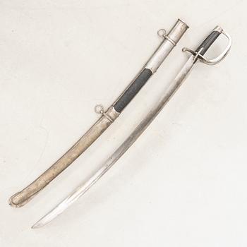 Sabel, svensk, m/1825 för Livregementet och Smålands husarer, med balja.