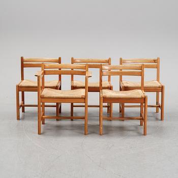 Børge Mogensen, dining table, 4 chairs + 1 armchair with rope seats, "Asserbo", Company Karl Andersson & sons.