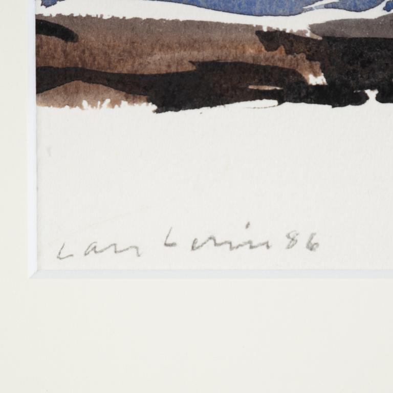 Lars Lerin, watercolor, signed and dated -86.