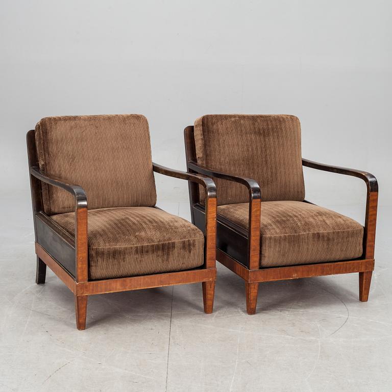 FÅTÖLJER, art deco, 1920/30-tal.