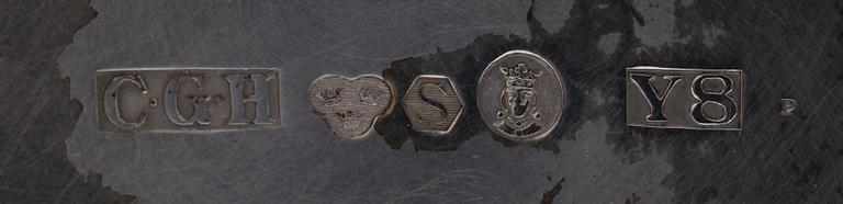 BÄGARE, silver, CG Hallberg, Stockholm 1949. Vikt ca 800 gram.