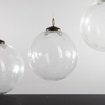 JULGRANSKULOR, 4 st, glas, 1900-tal.