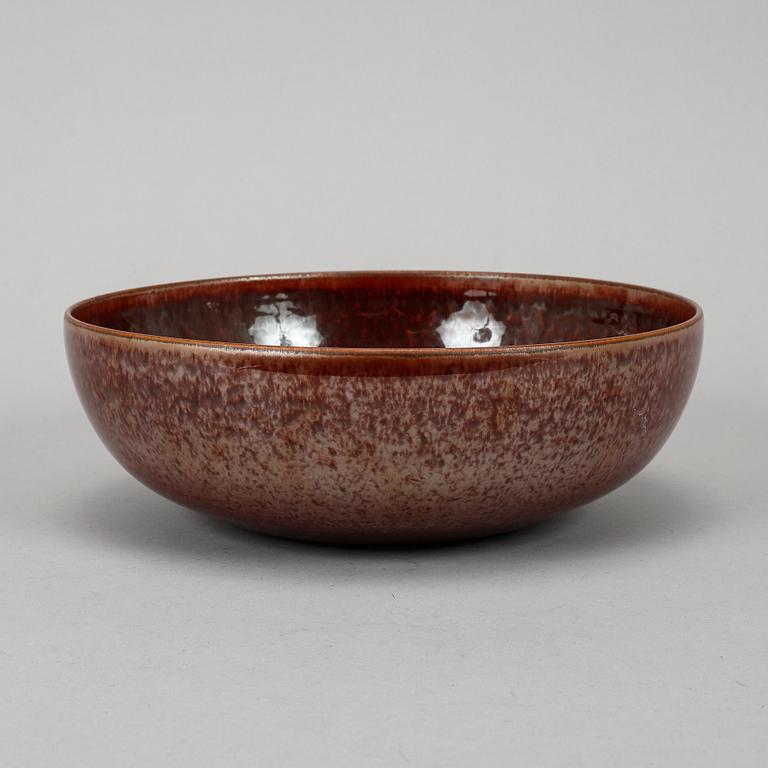 Carl-Harry Stålhane, a unique stoneware bowl, Rörstrand, 1958.