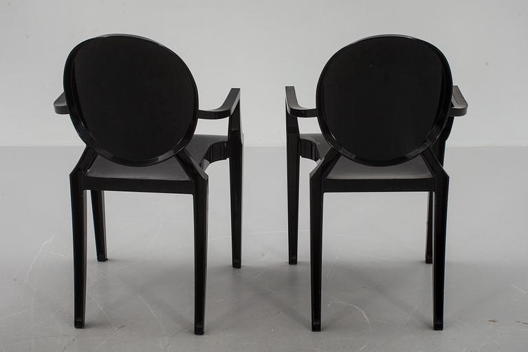KARMSTOLAR, ett par, "Louis Ghost", Philippe Starck för Kartell.