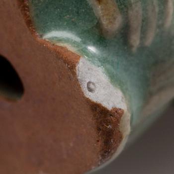 FIGURINER, 12 st, rödlera, delvis signerade i massan, Kina 1900-talets senare hälft.