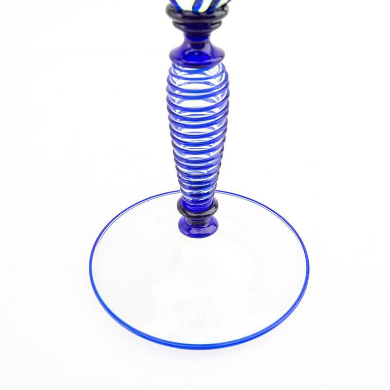 Vase/goblet Pauly, Italy glass possibly Birgitta Johansson, latter half of the 20th century.