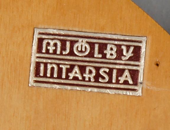 VÄGGLAMPETTER, 1 par, Mjölby Intarsia, 1940-tal.