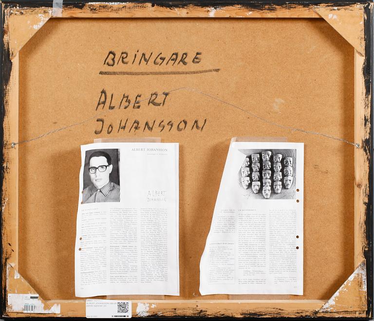 ALBERT JOHANSSON, olja på pannå, signerad.