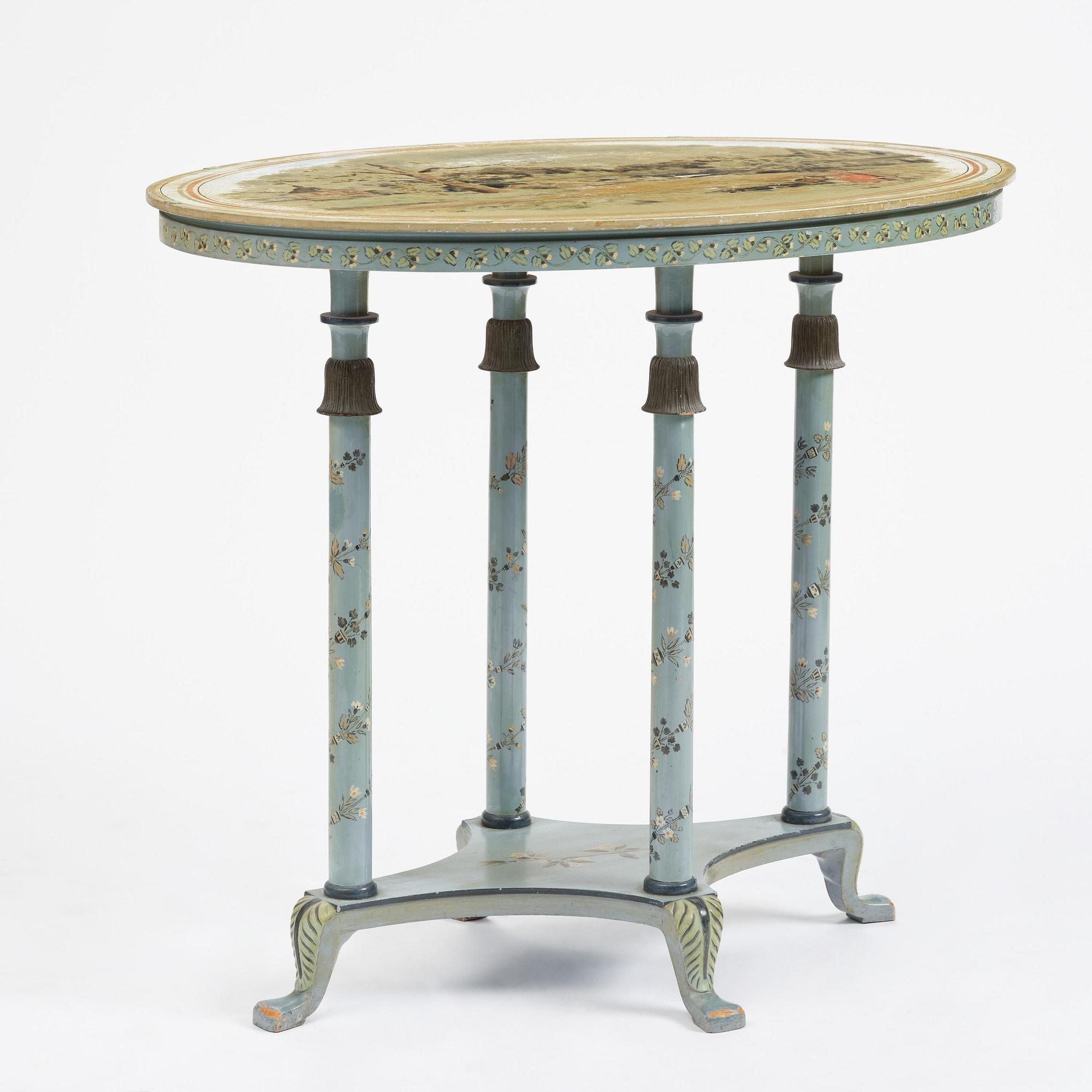 Carl Malmsten, an oval Swedish Grace table, cabinetmaker Albin Johansson, Stockholm, for Villa Kvikkjokk, 1927.