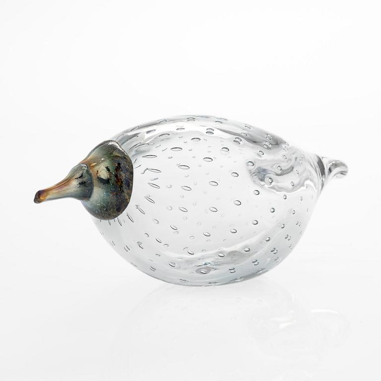 Oiva Toikka, a 'Pearl' glass bird, signed O. Toikka Iittala.