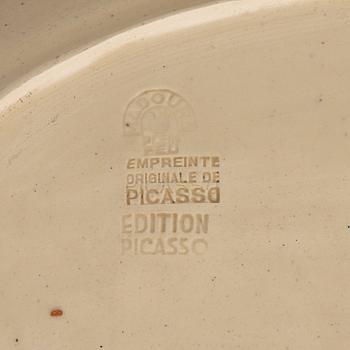 A Pablo Picasso 'Tête de chèvre de profil' faience dish, Madoura, Vallauris, France 1952.