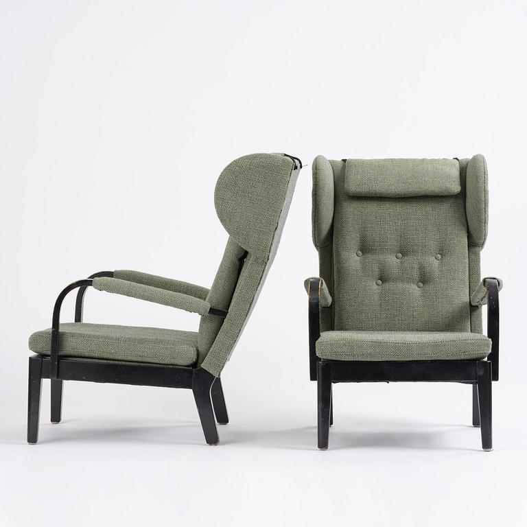 Kooperativa Förbundets Arkitektkontor, a pair of armchairs, executed by Gemla, Diö, 1930s.