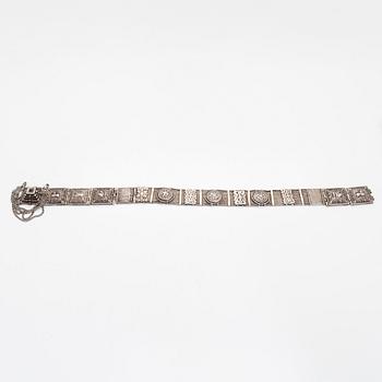 Skärp, silver, Tamil Nadu, Sydindien 1800-talets slut.