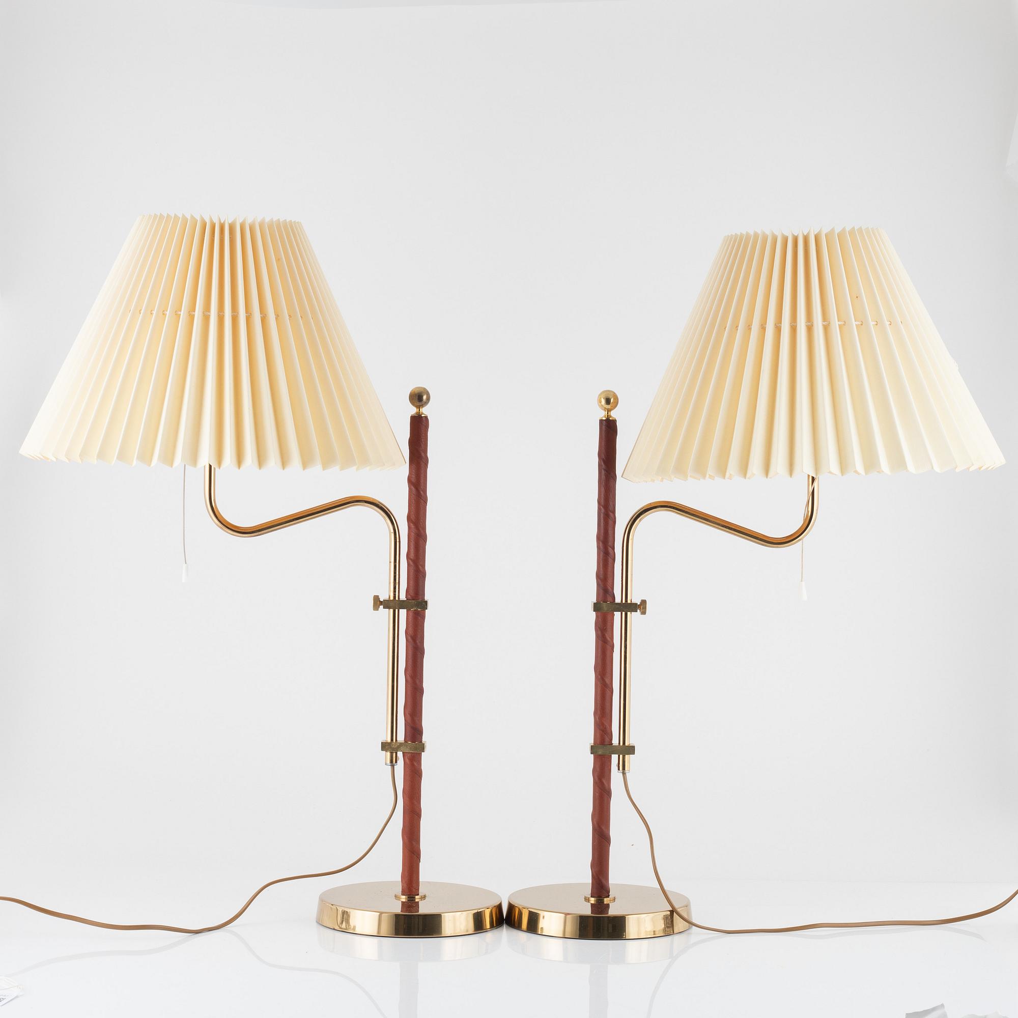 A pair of table lamps model  B-132, Bergboms, end of the 20th century.