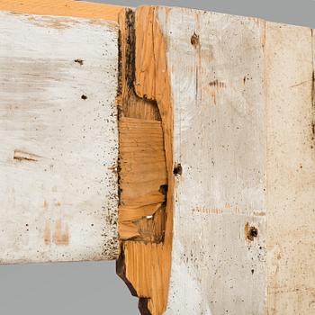 a early 19th century folk art bedcabinet from Dalarna Hälsingland marked B.E.J.S.H.K.P.D.