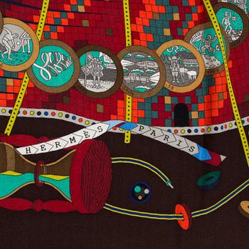 A shawl by Hermès "Le laboratoire du temps".