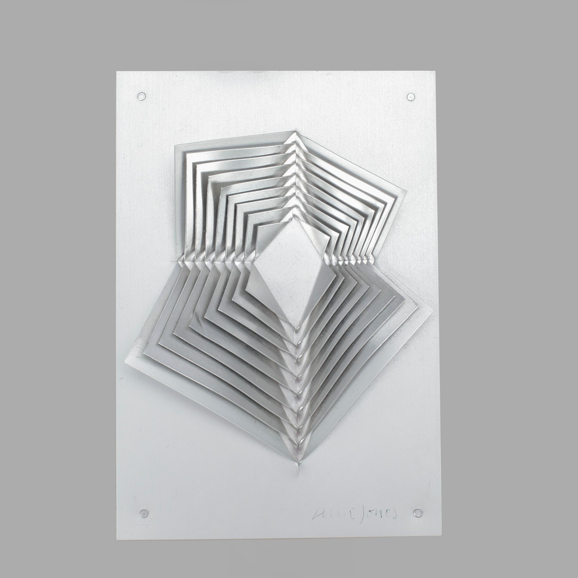 ARNE JONES, väggrelief, "Blossom", aluminium.