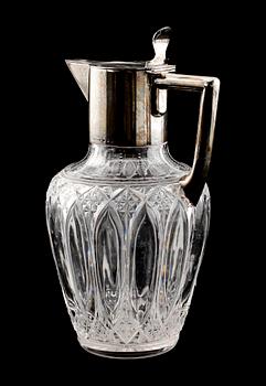 VINKANNA, silver och glas, K Andersson, Stockholm 1905.