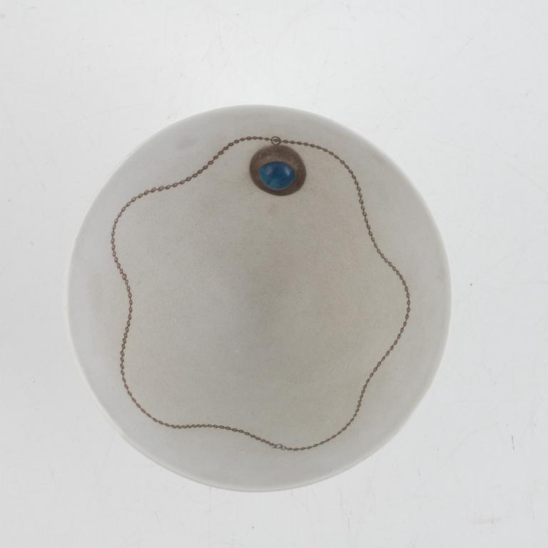 Stig Lindberg, vas och skål, stengods, "Grazia" samt skål "Pungo", Gustavsberg.