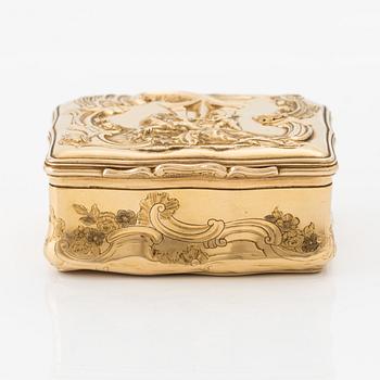 Dosa, 18K guld med miniatyr i gouache inuti locket, 1700-tal, såld av Bolin & Jahn, S:t Petersburg, ca 1840.