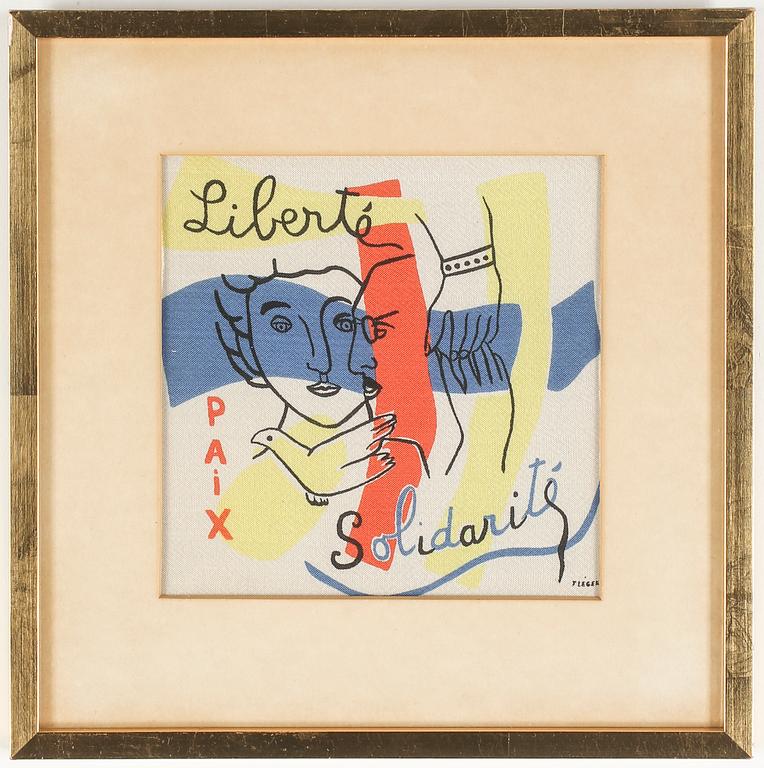 FERNAND LÉGER, efter, textiltryck.