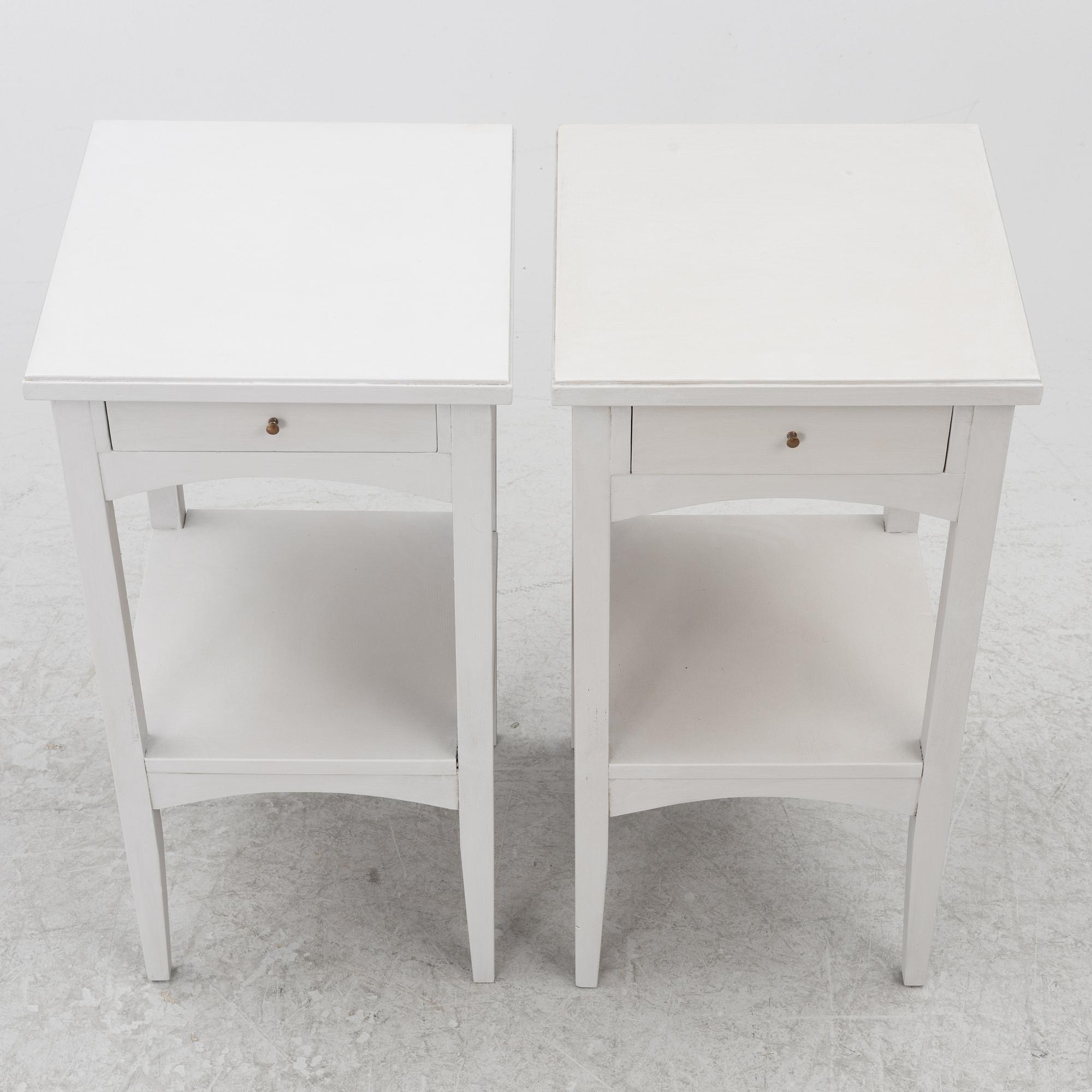 A pair of night stands, circa 1900.