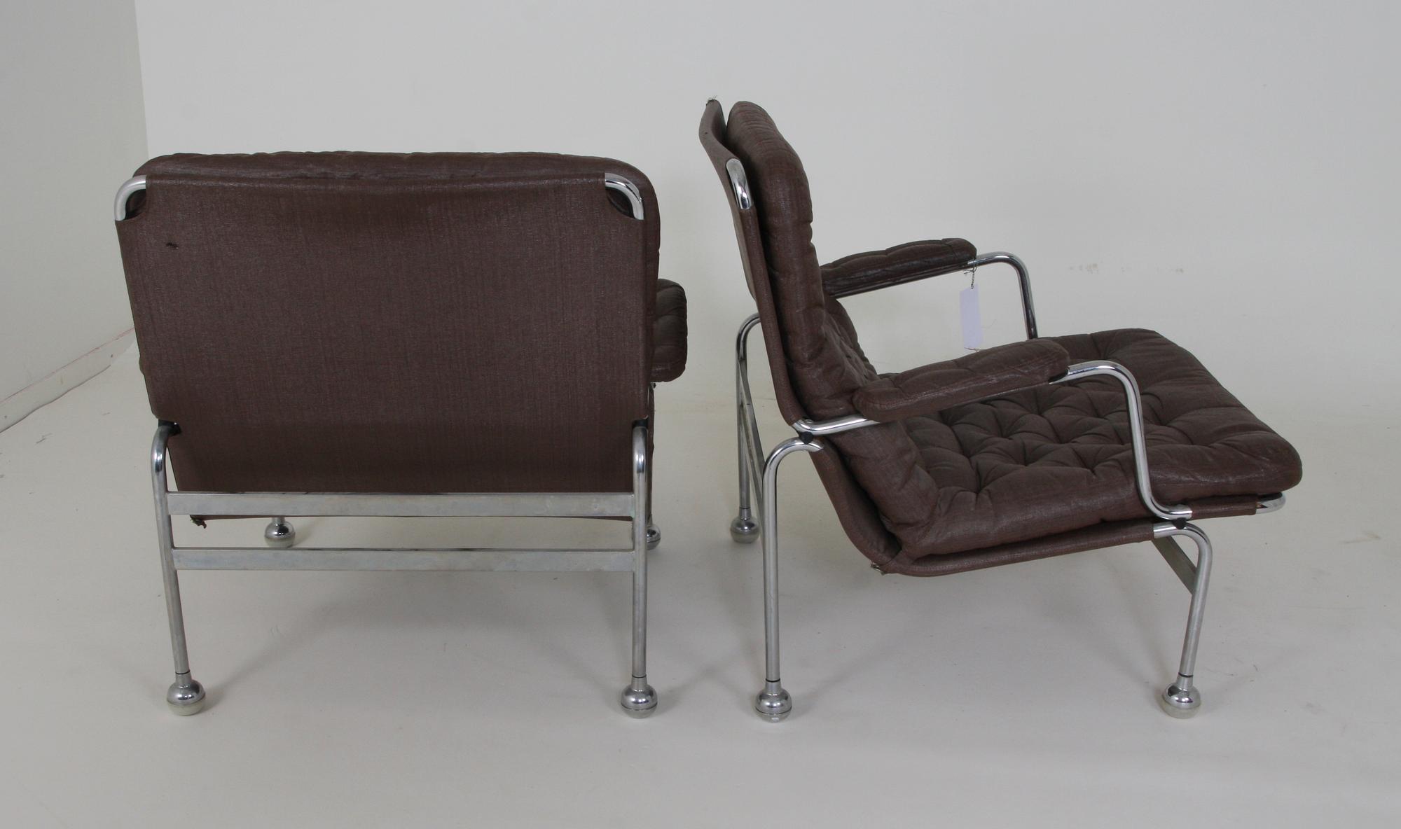 FÅTÖLJER, ett par. "Karin" design Bruno Mathsson.