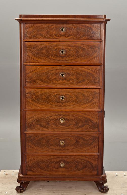 BYRÅ, senempire/nyrokoko. 1800-talets mitt.