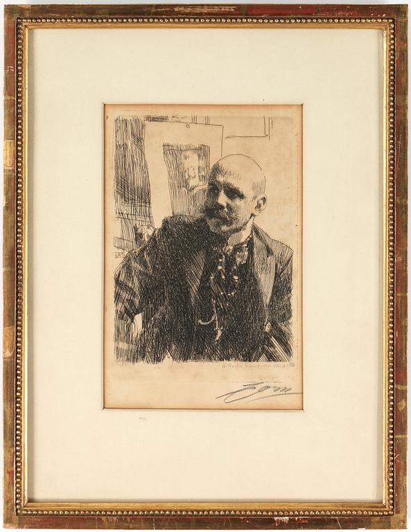 ANDERS ZORN, "GEORG VON ROSEN", 1893, signerad.