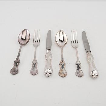 Cutlery 35 pcs "Olga" silver GAB Stockholm 1960s.
