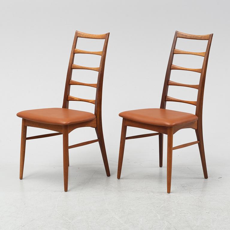 Niels Kofoed, six 'Lis' chairs, Koefods Möbelfabrik, Hornslet, Denmark.