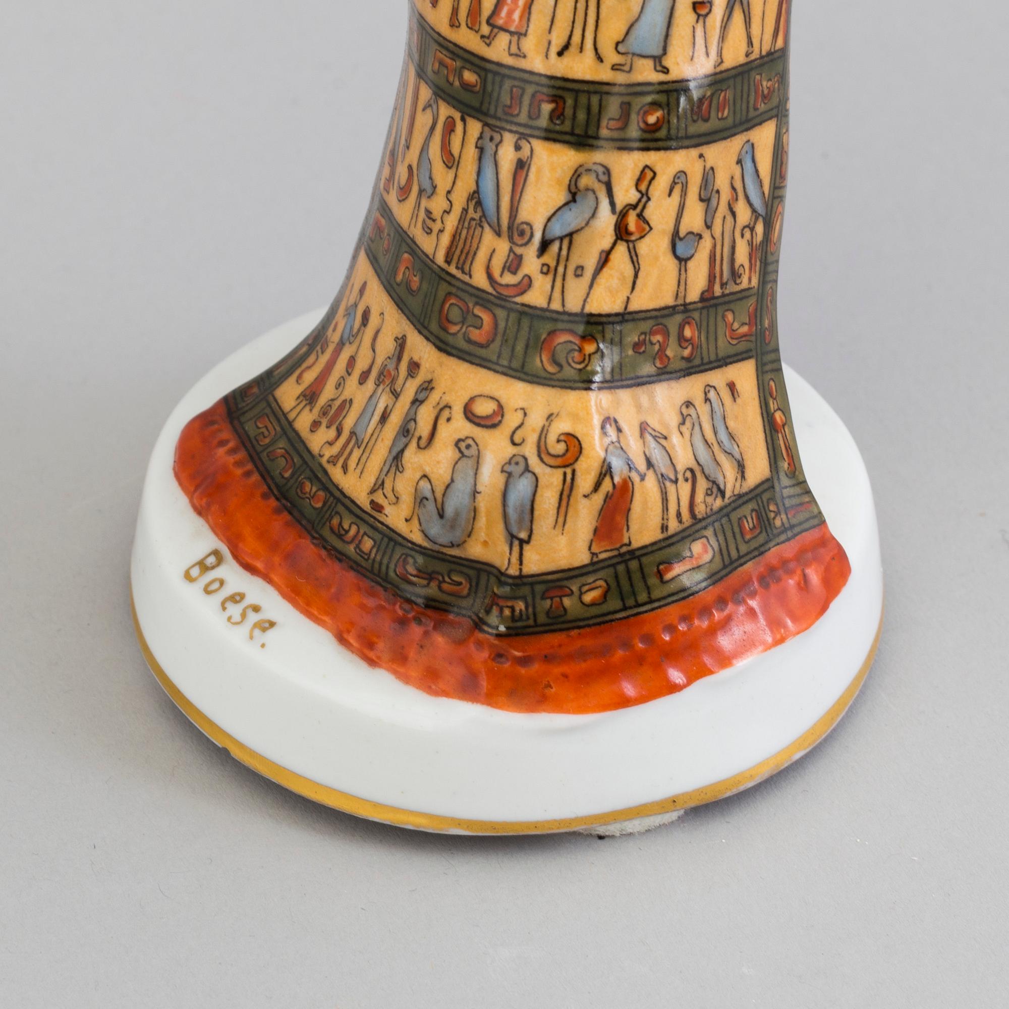 A porcelain figure of an Egyptian dancer, Germany, Fraureut, 1918.
